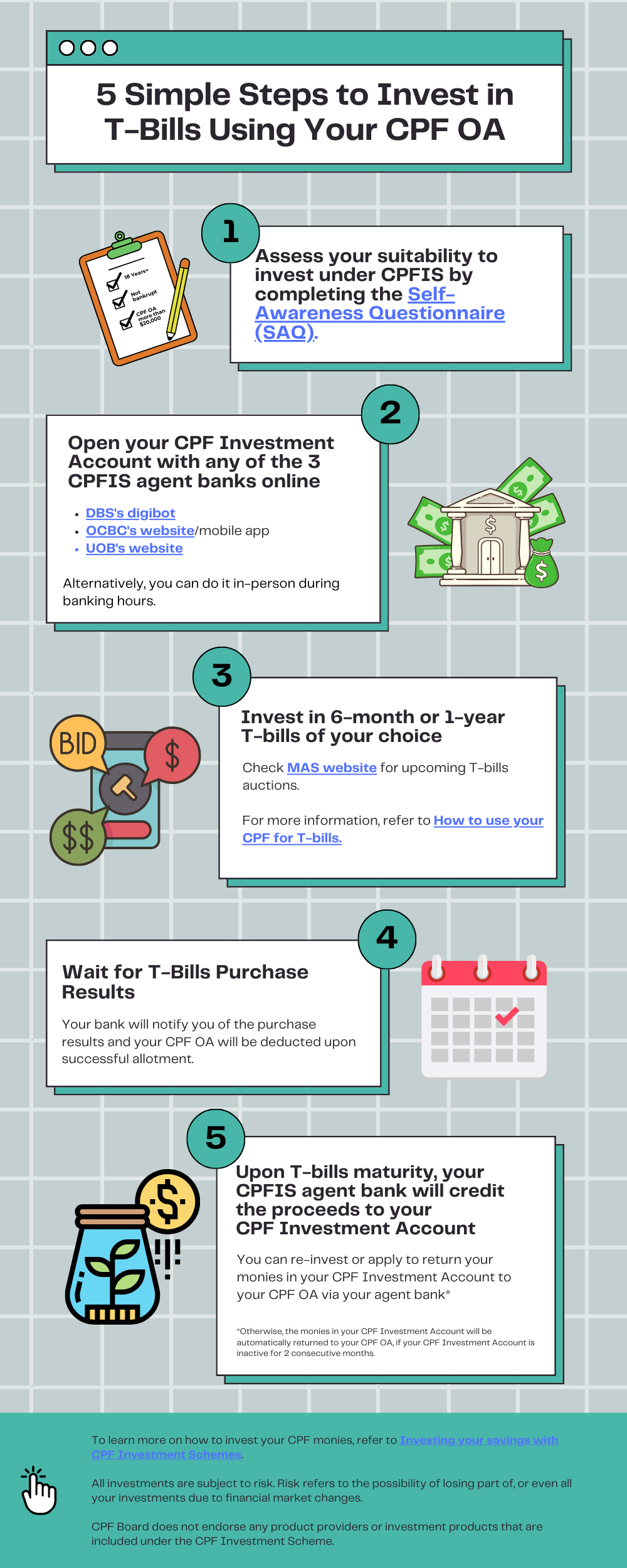 Five simple steps to invest in Treasury Bills using your CPF Ordinary Account