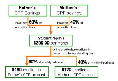 Apportionment of CPF Education Loan Repayment to different members