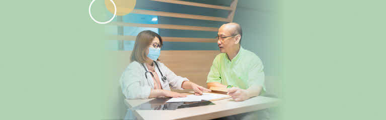 Doc attending to patient at a clinic