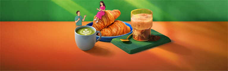 Illustration of a group of people enjoying themselves at the festival