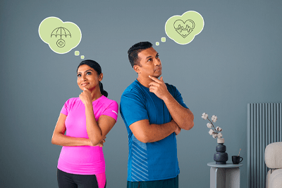Couple thinking about healthcare financing