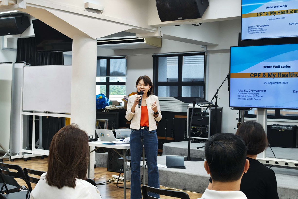 CPF volunteer Lisa at a healthcare talk
