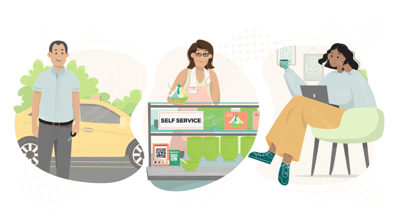 Examples of Self-Employed Persons are: taxi drivers, hawkers and freelancers.