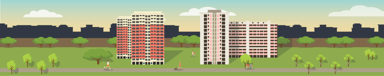 flat and condo along a street