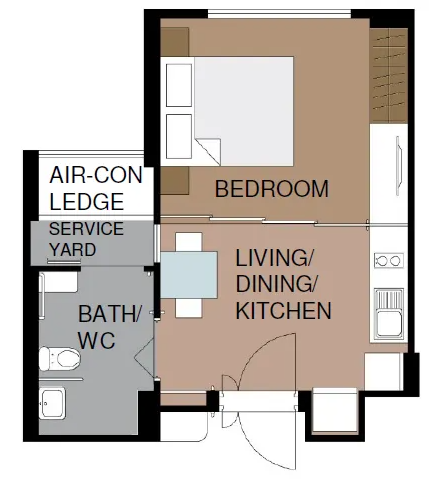 floorplan for a community care apartment