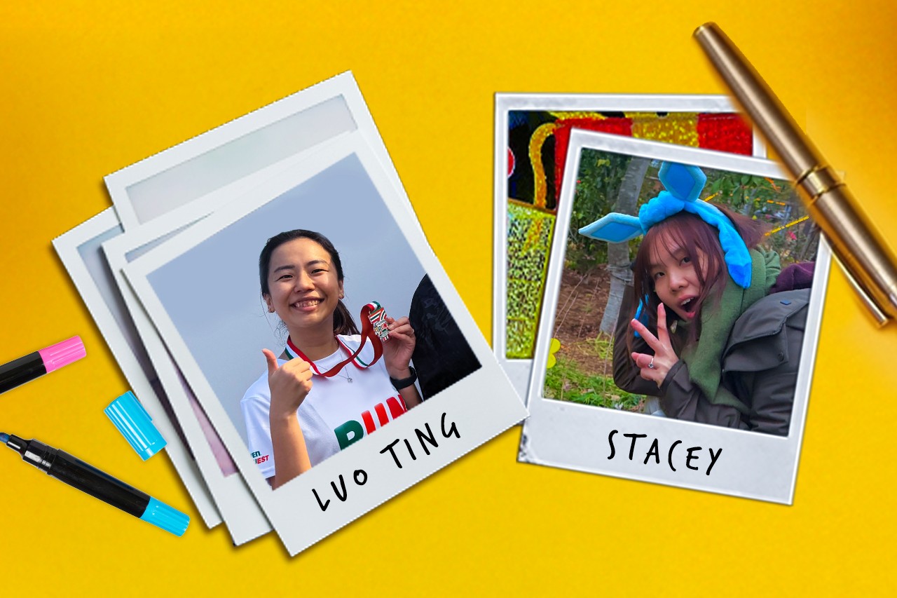 Polaroids of Luo Ting and Stacey
