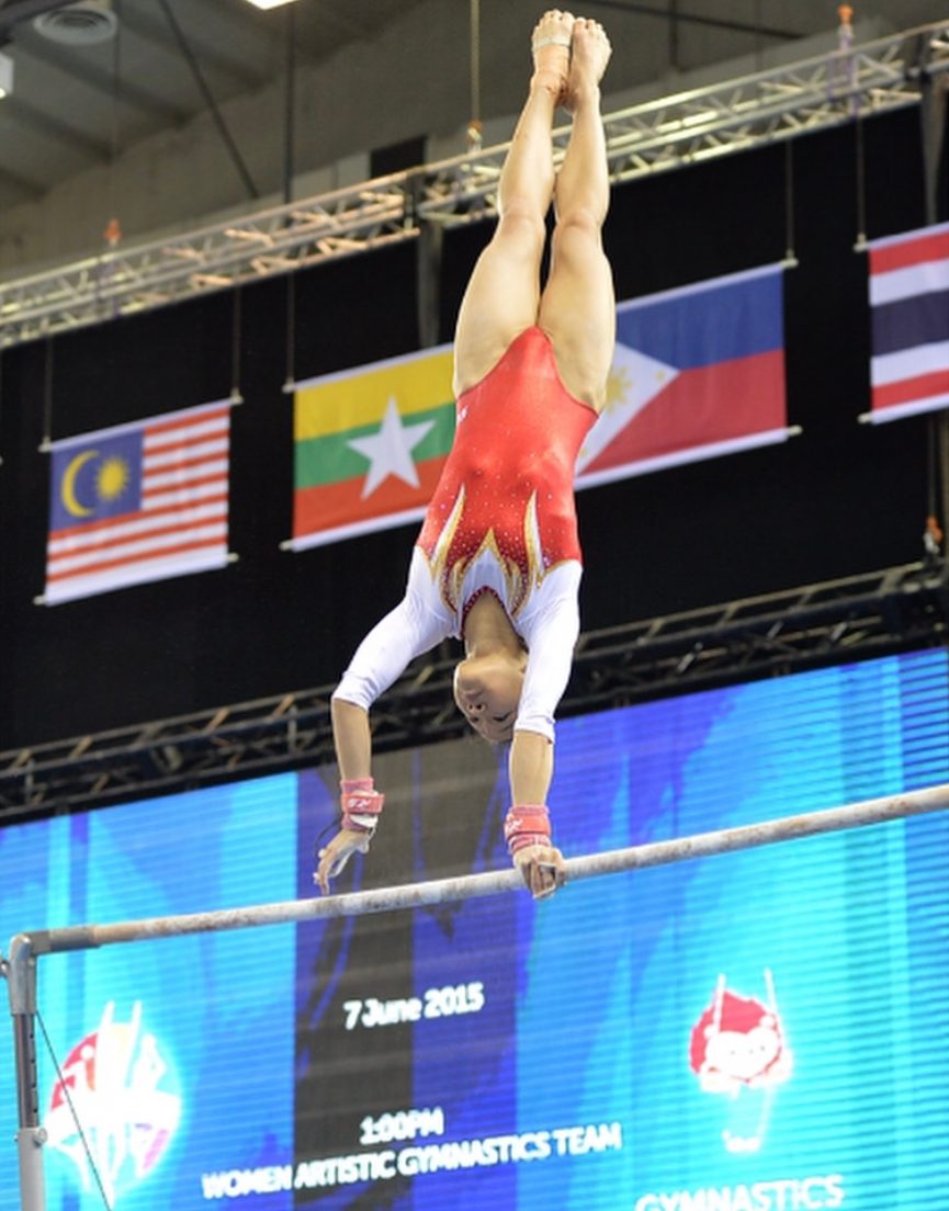 Michelle Teo at 2014 Commonwealth Games held in Glasgow, where Team Singapore attained the seventh position.