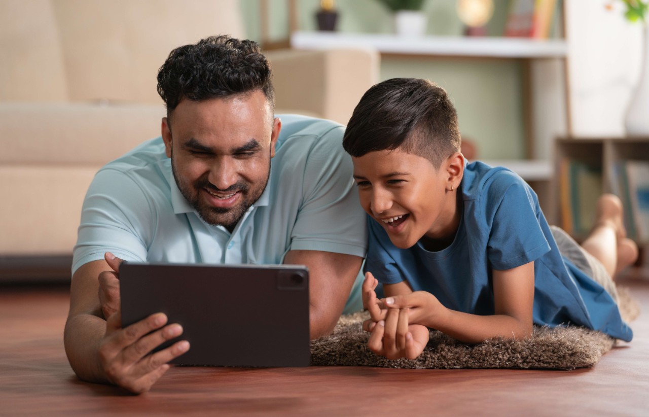father enjoying time with his son
