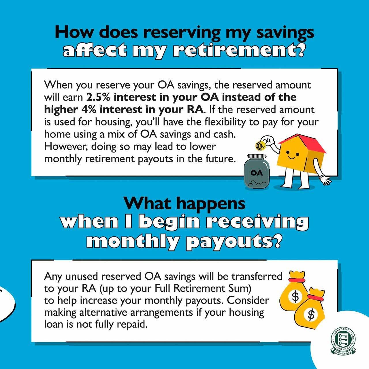 How does reserving my savings affect my retirement?