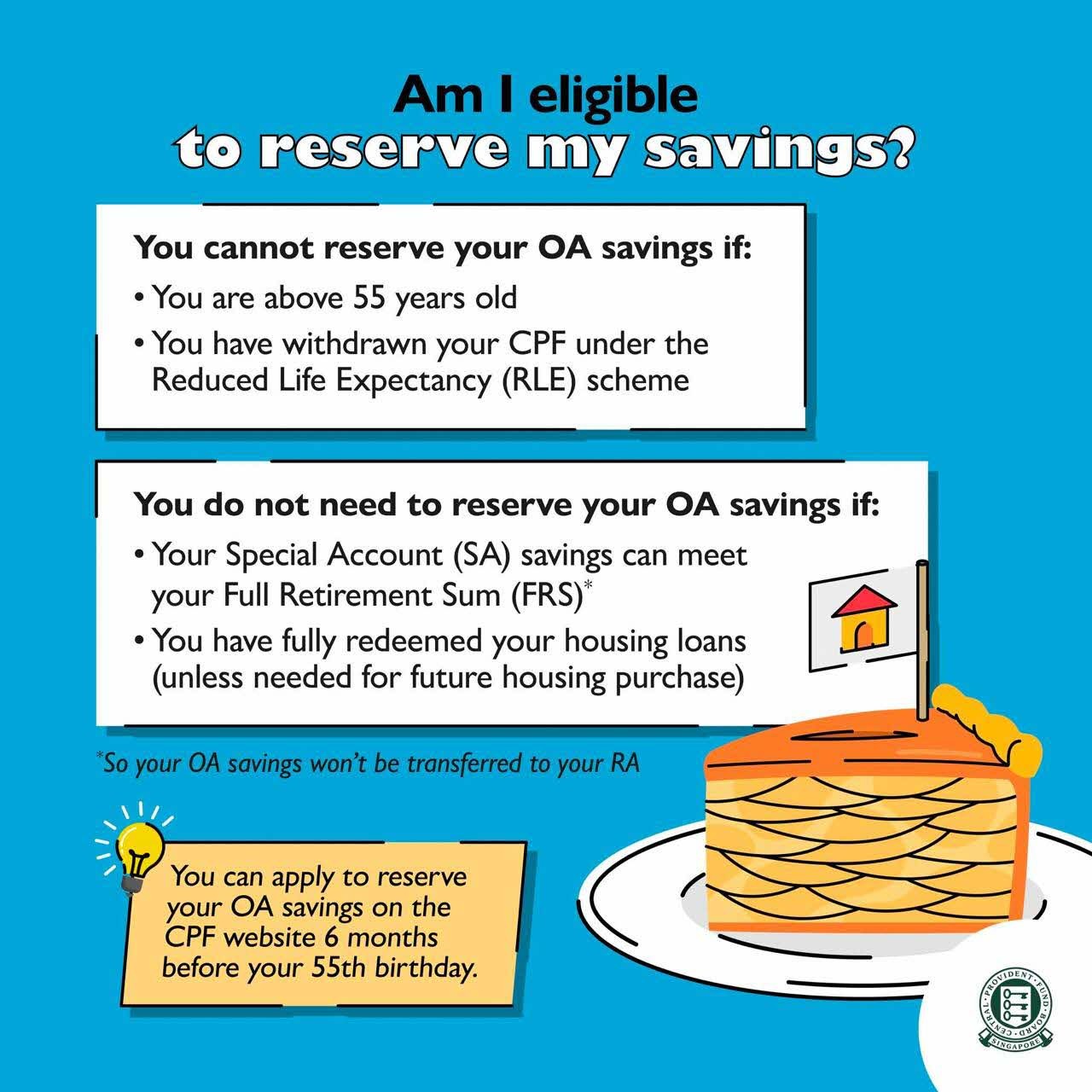 Am I eligible to reserve my savings?