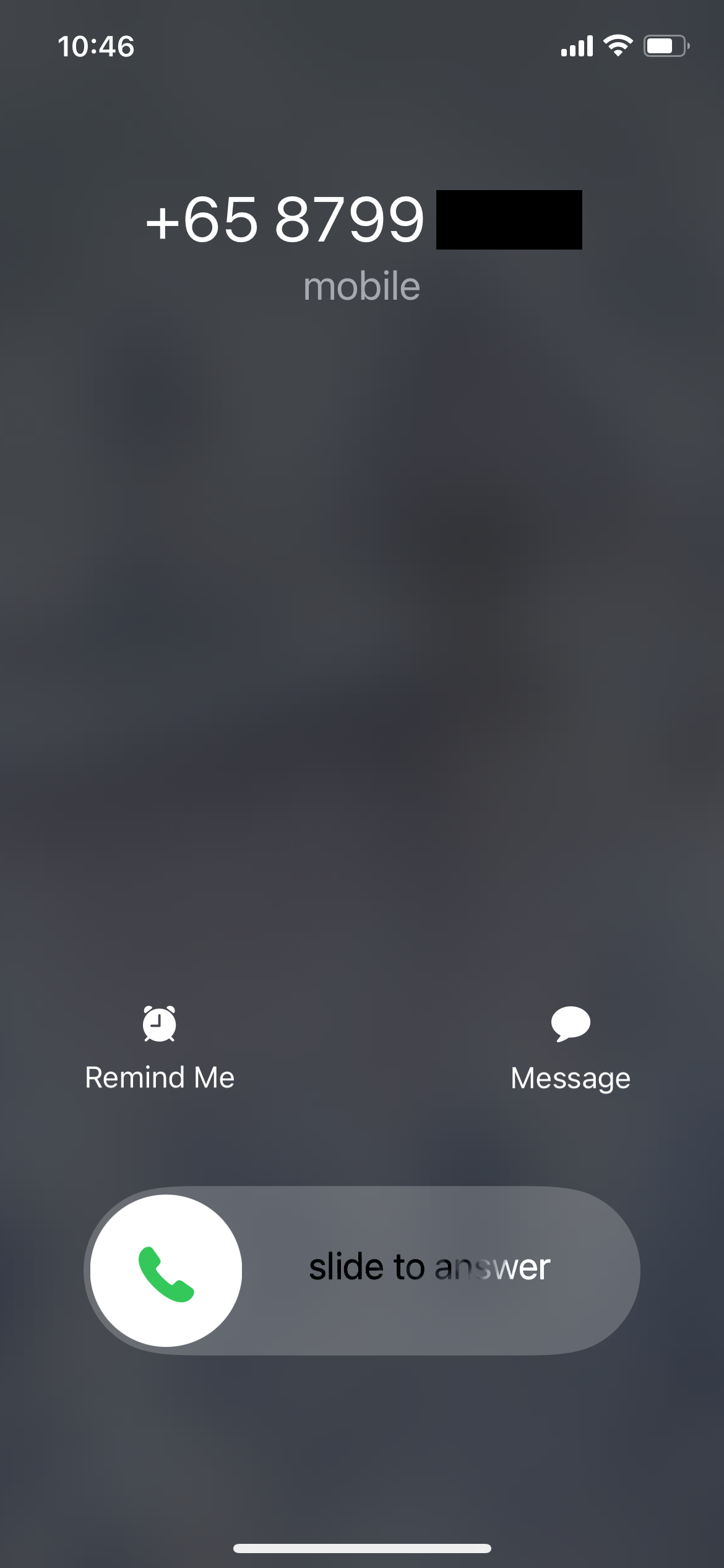 Example of a scam call