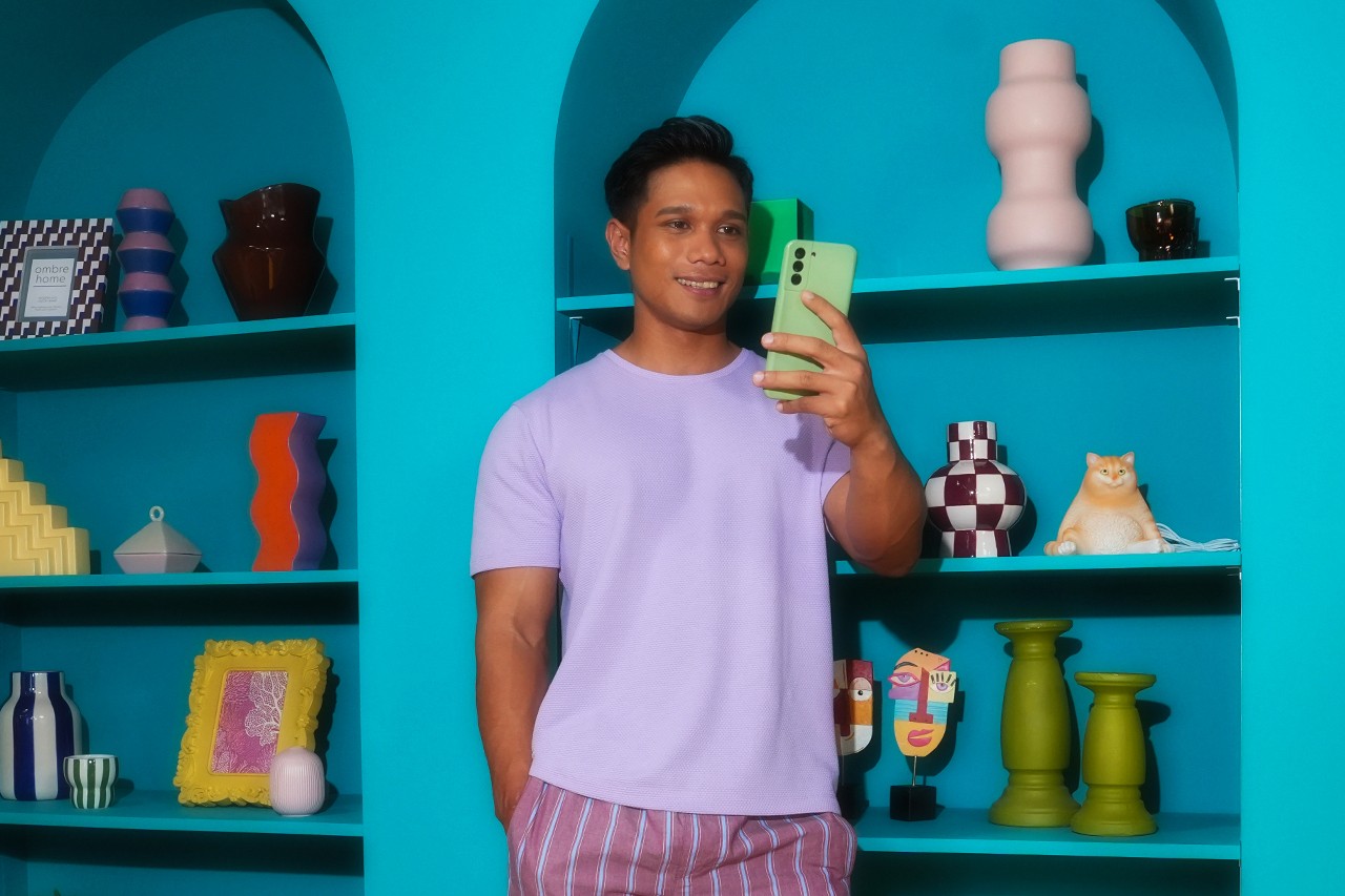 Guy looking at phone