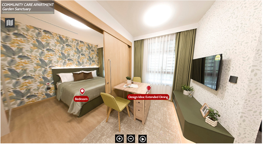 Interior of a community care apartment