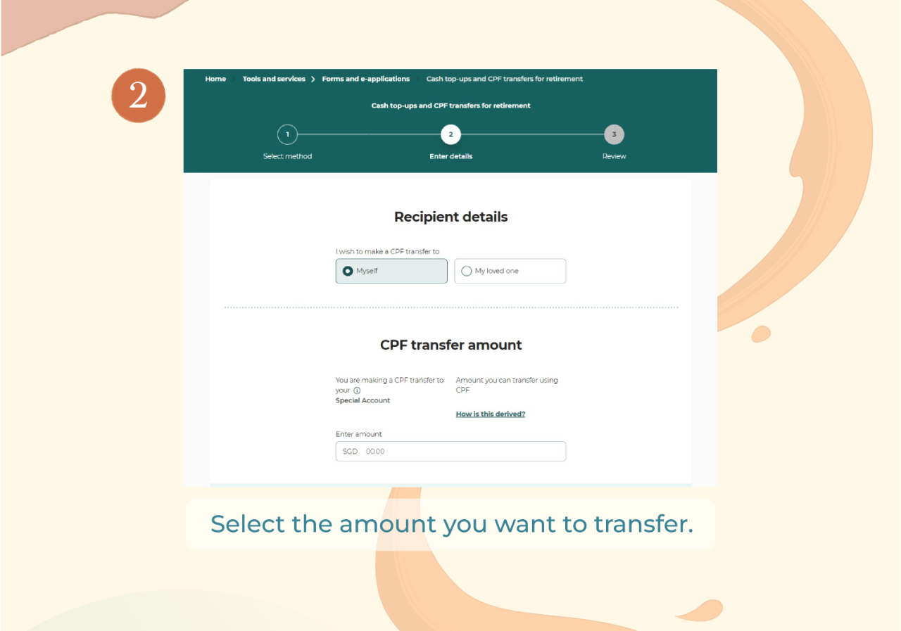 Selecting how much to transfer