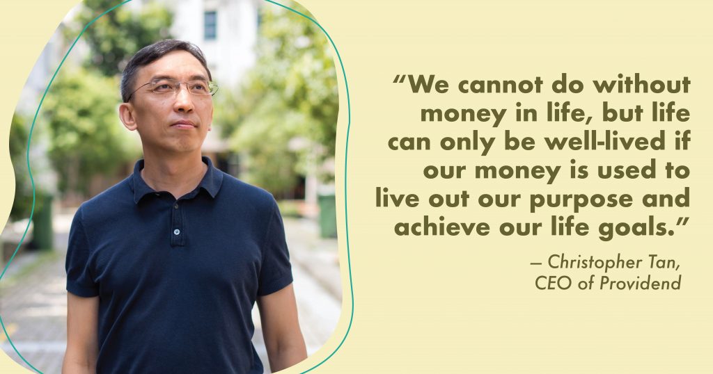 Christopher Tan talking about life goals