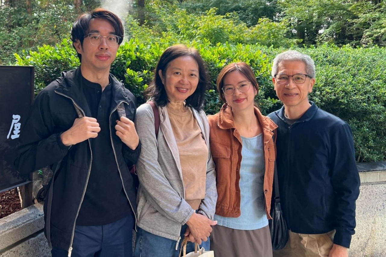 Mr Liew with his family
