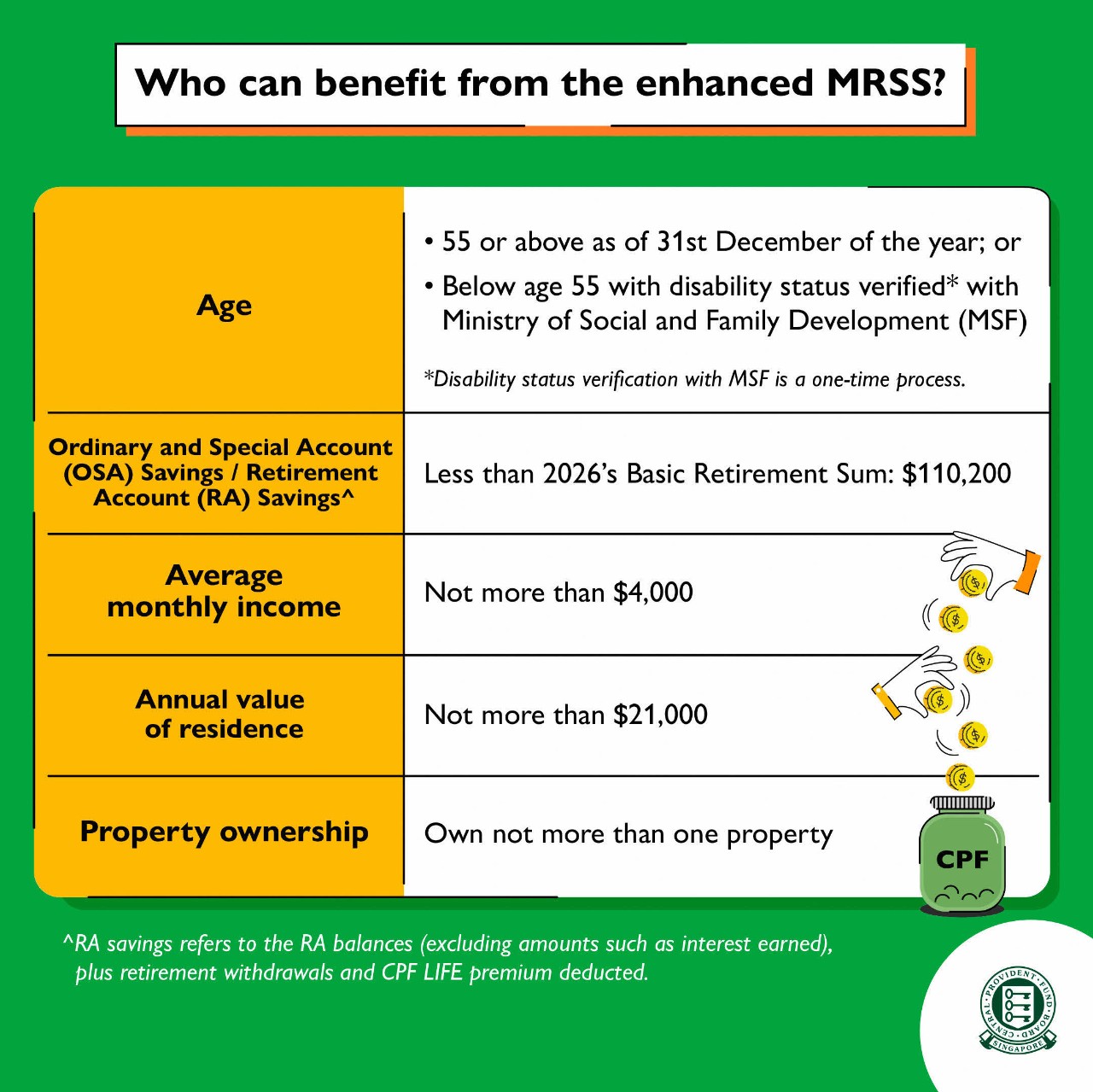 who can benefit from the enhanced MRSS?