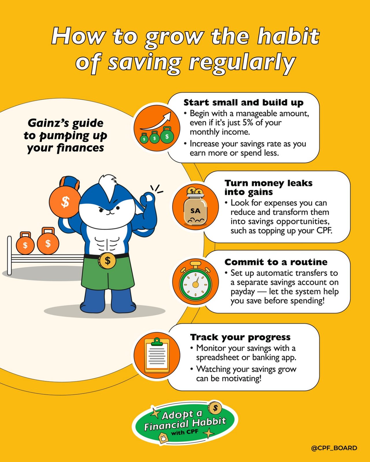 How to grow the habit of saving regularly