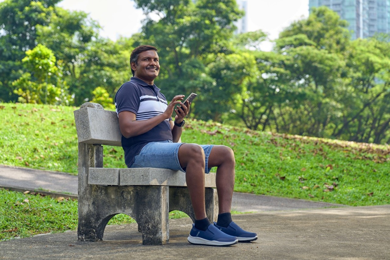 Man sitting in the park
