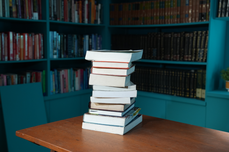 A pile of books