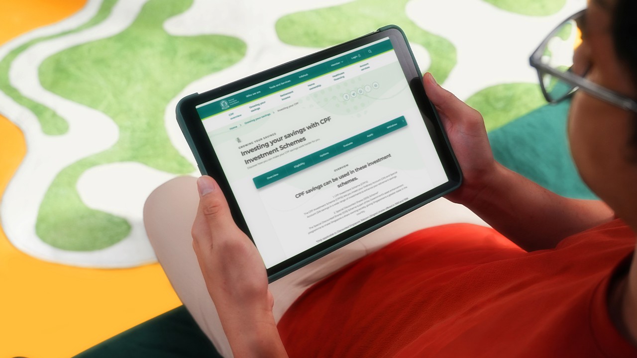 A man using a tablet